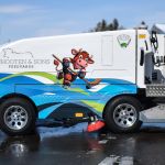 Zamboni Wrap for Picture Butte. Hockey & Skating Cow Graphic